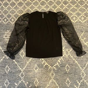Black Organza sleeve top